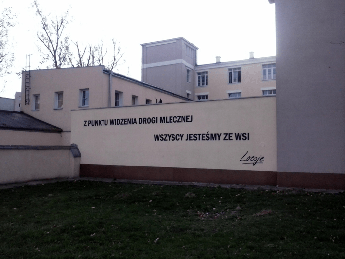 Warszawa mural, Z punktu widzenia drogi mlecznej wszyscy jesteśmy ze wsi
