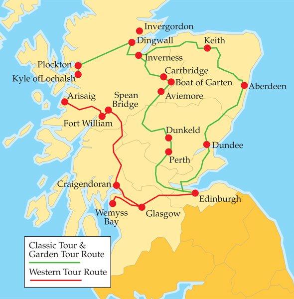 The Royal Scotsman - trasa przejazu