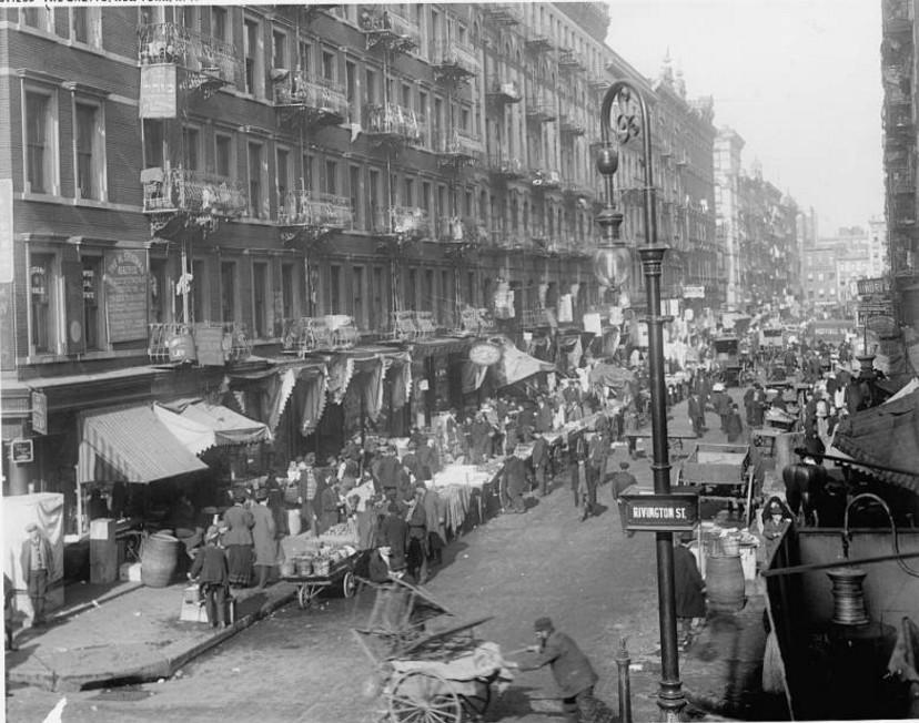 Rivington Street na Lower East Side, Nowy Jork lata 1900 - 1915