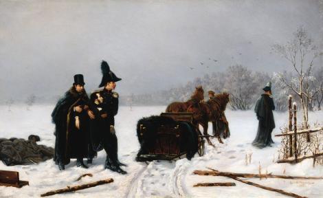 Sekundanci eskortują rannego w pojedynku Puszkina - obraz Aleksandra Naumowa z 1884 roku.