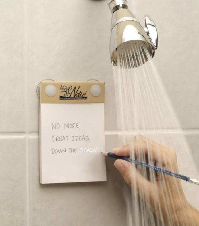 wodoodporny notatnik pod prysznic