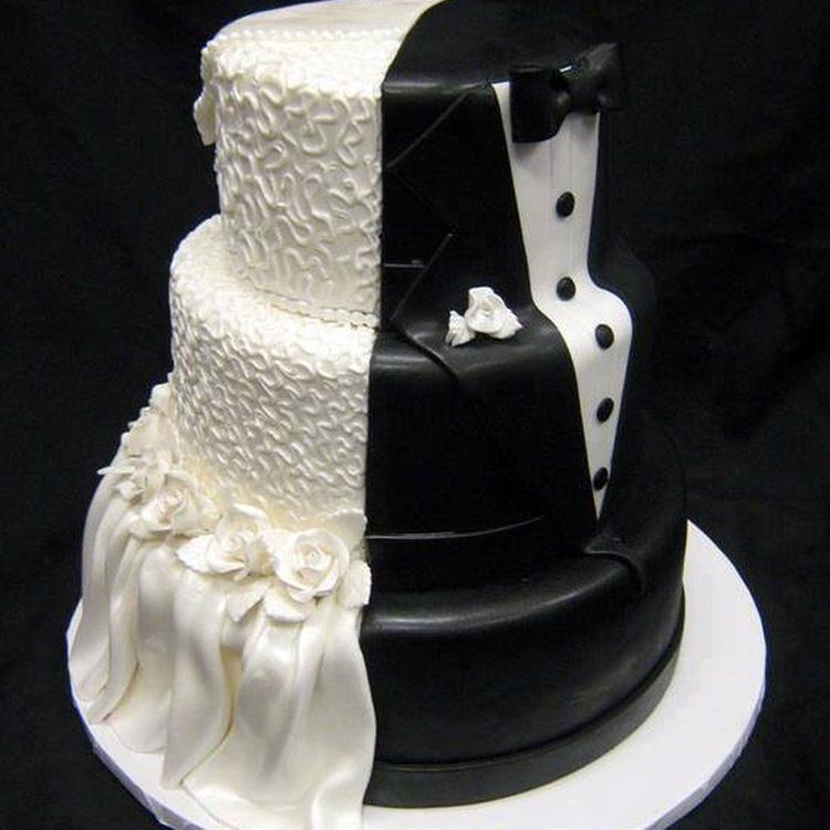 nietypowy tort ślubny