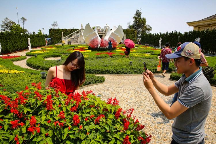 ogród w parku rozrywki SunWorld w Wietnamie
