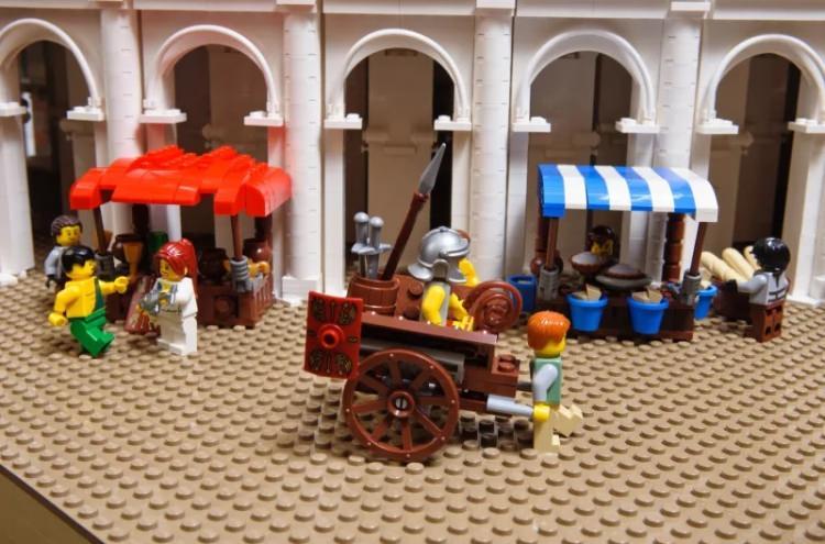Rzymskie Koloseum zbudowane z klocków LEGO