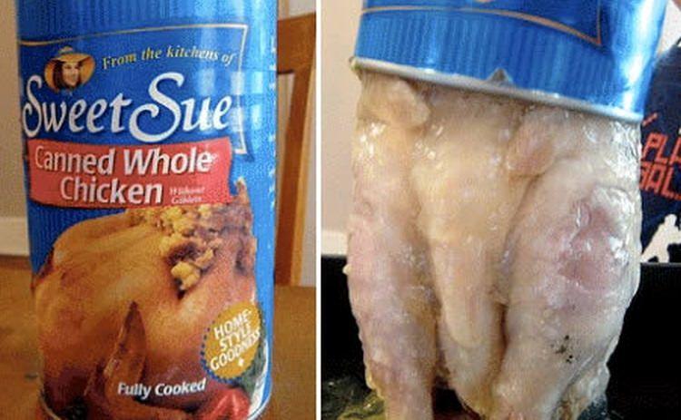 dziwne konserwy - cały kurczak