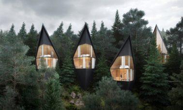 domki na drzewie w Dolomitach