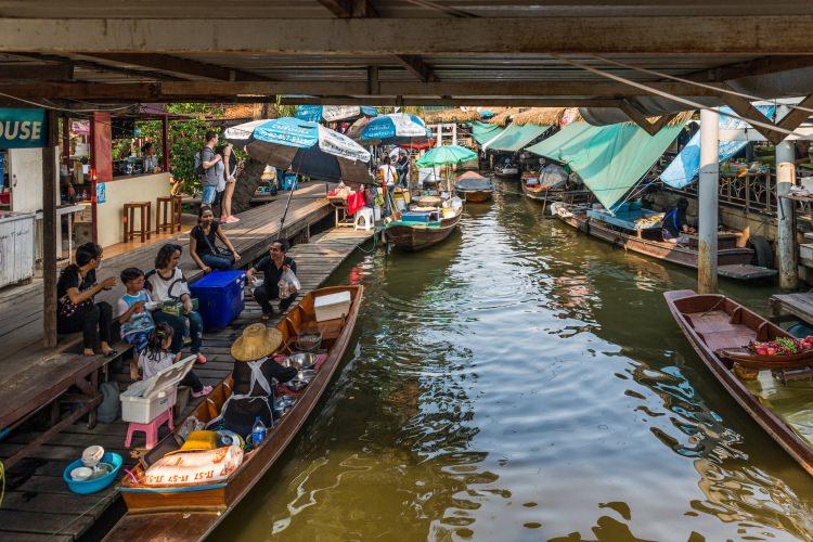 Bangkok pływający targ