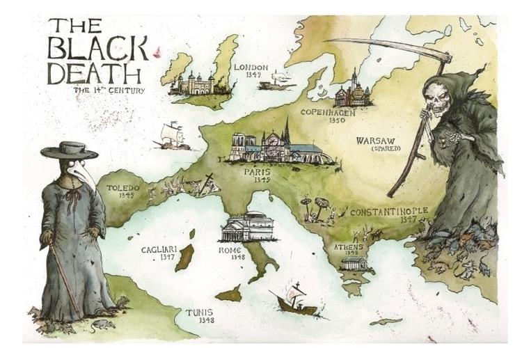 Czarna śmierć w Europie w XIV wieku