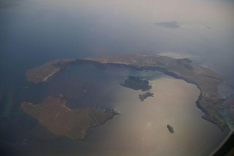 Santorini kaldera wulkaniczna