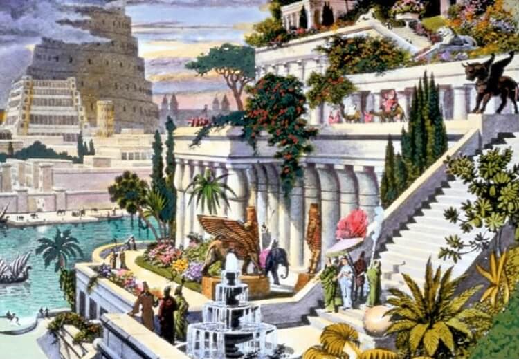 Wyobrażenie wiszących ogrodów Babilonu