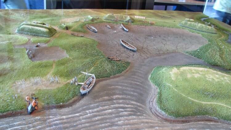 Makieta przedstawiająca osadę Wikingów w L'Anse aux Meadow