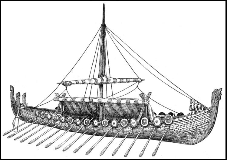 Drakkar - łódź Wikingów
