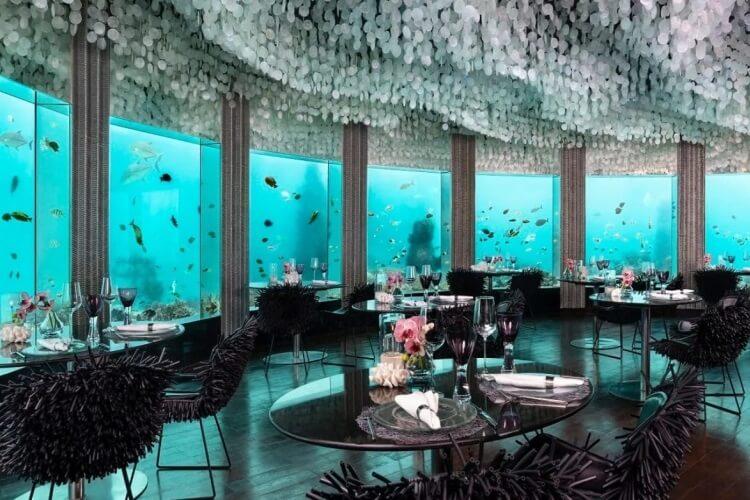 podwodna restauracja Malediwy
